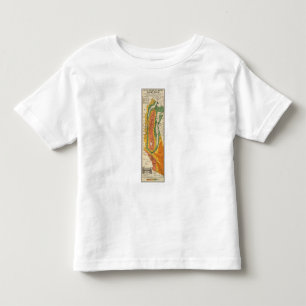 Camiseta Infantil Mapa climático de Califórnia