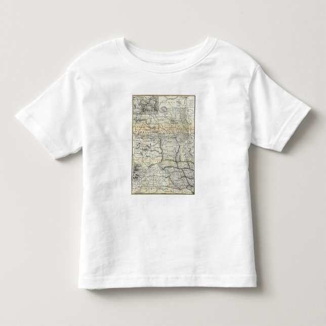 Camiseta Infantil Mapa correto de Dakota (Frente)