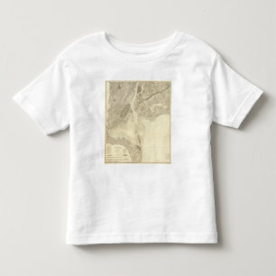 Camiseta Infantil Mapa da baía de New York e o porto e os arrabalde