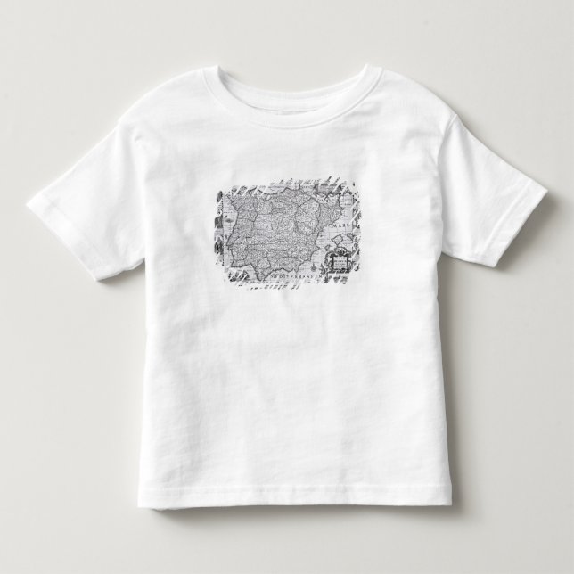 Camiseta Infantil Mapa da espanha (Frente)