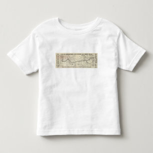 Camiseta Infantil Mapa da estrada de ferro pacífica do norte