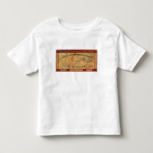 Camiseta Infantil Mapa da estrada de trilho de New York e de Erie