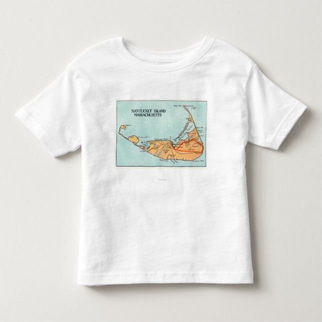 Camiseta Infantil Mapa da ilha (Frente)