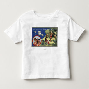 Camiseta Infantil Mapa da ilha e da ilha de Moorea
