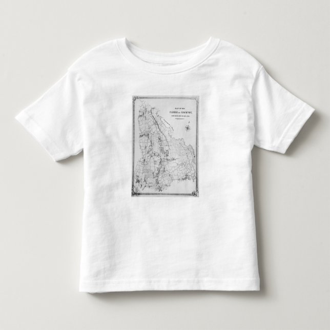 Camiseta Infantil Mapa da paróquia de Hackney (Frente)