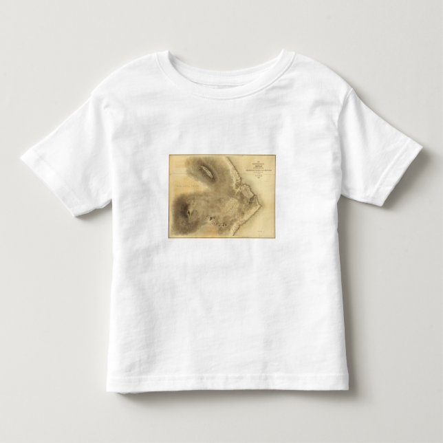 Camiseta Infantil Mapa da parte da ilha de Havaí (Frente)