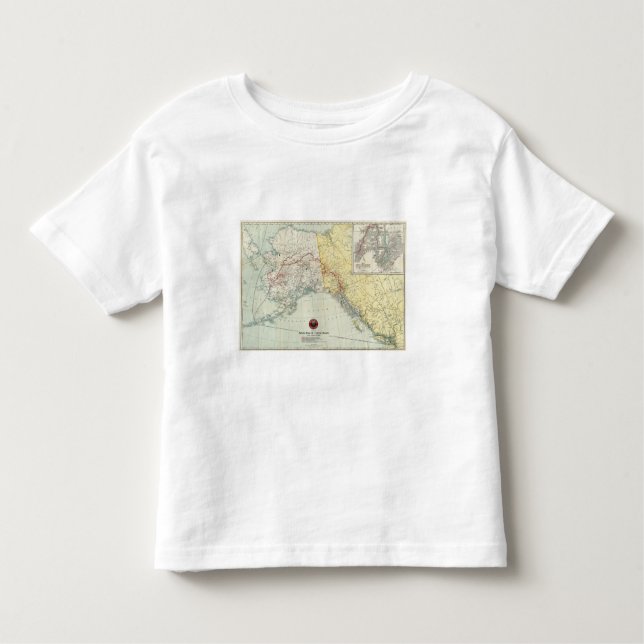 Camiseta Infantil Mapa da passagem & rota e conexões brancas de (Frente)