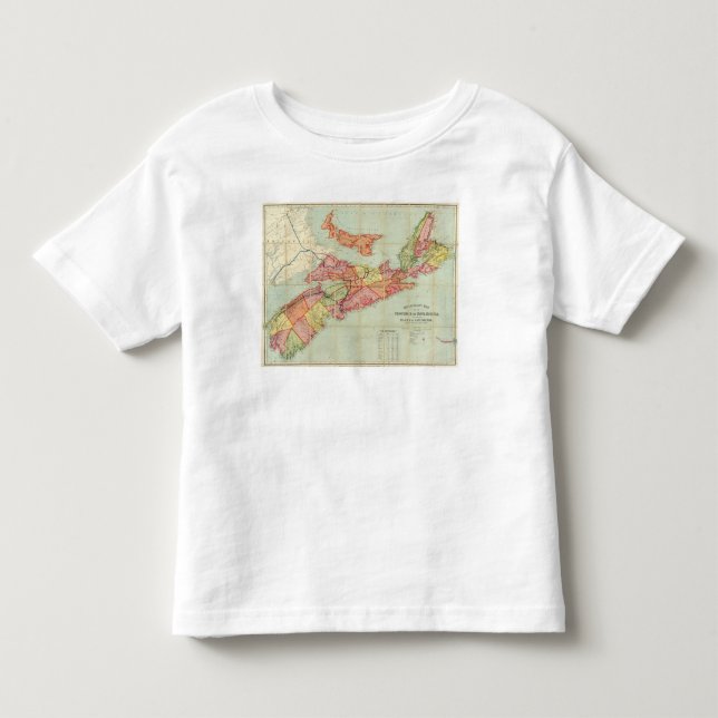 Camiseta Infantil Mapa da Província da Nova Escócia 4 de Mackinlay (Frente)