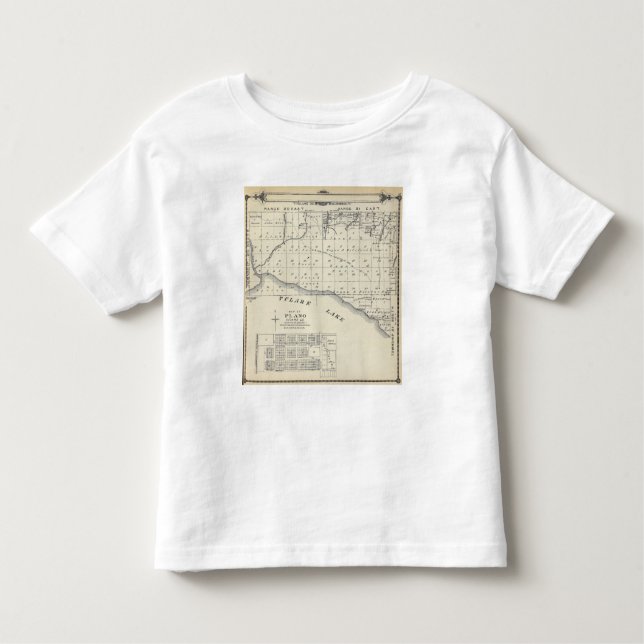 Camiseta Infantil Mapa da seção de T2021S R2021E Tulare County (Frente)