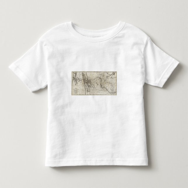Camiseta Infantil Mapa da trilha 2 de Lewis e de Clark (Frente)