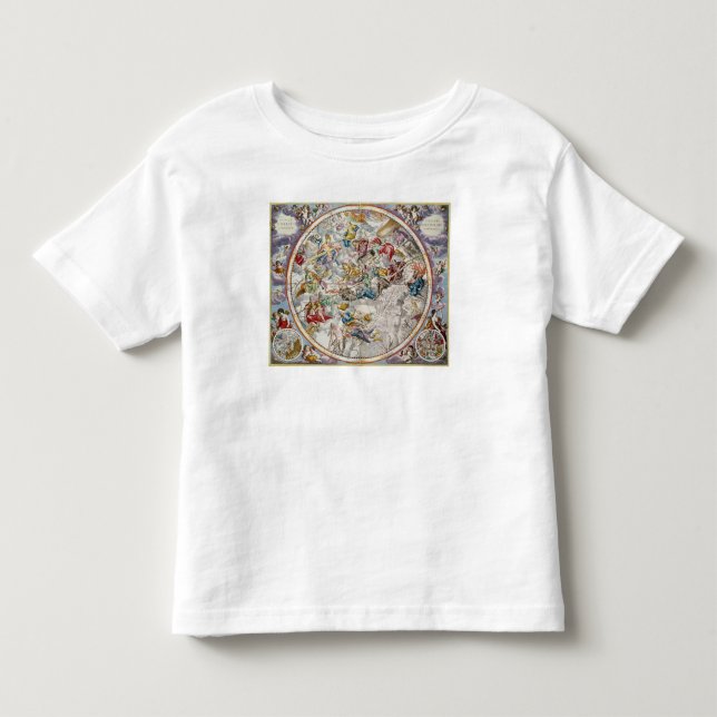Camiseta Infantil Mapa das constelações cristãs como descrito (Frente)