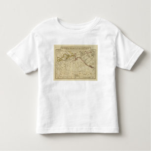 Camiseta Infantil Mapa das descobertas feitas pelo cozinheiro e pelo