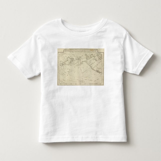 Camiseta Infantil Mapa das descobertas feitas pelo cozinheiro e pelo (Frente)