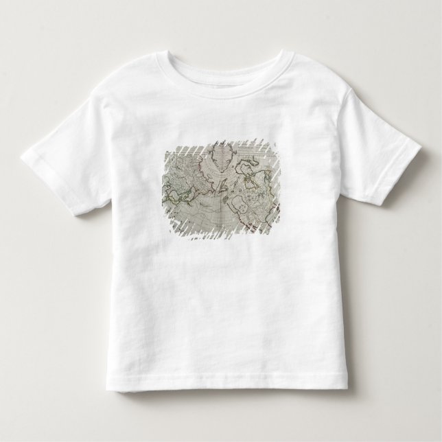 Camiseta Infantil Mapa das descobertas novas (Frente)