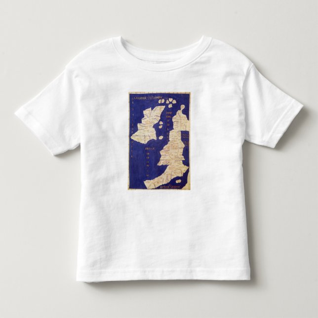 Camiseta Infantil Mapa das ilhas britânicas, 'de Geographia (Frente)