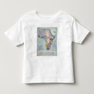 Camiseta Infantil Mapa de África que mostra os limites do Tratado,