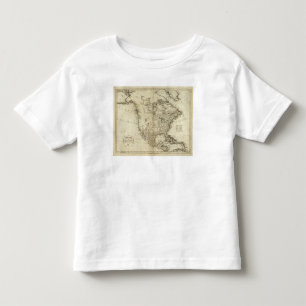 Camiseta Infantil Mapa de America do Norte