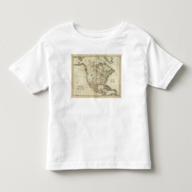 Camiseta Infantil Mapa de America do Norte (Frente)