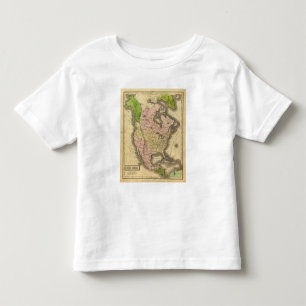 Camiseta Infantil Mapa de America do Norte Olney