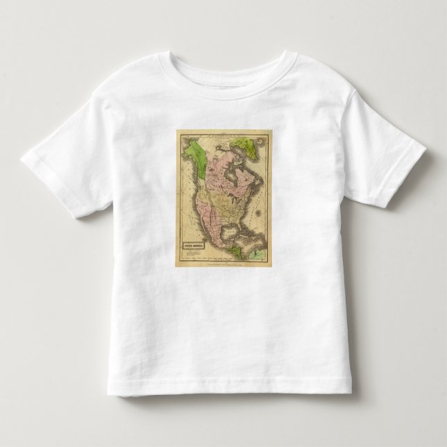 Camiseta Infantil Mapa de America do Norte Olney (Frente)