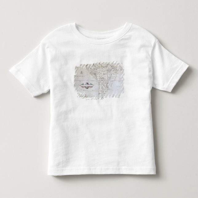 Camiseta Infantil Mapa de Ámérica do Sul (Frente)