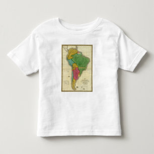 Camiseta Infantil Mapa de Ámérica do Sul 3