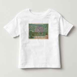 Camiseta Infantil Mapa de Argel, de "Civitates Orbis Terrarum" perto