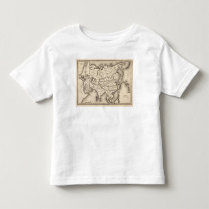 Camiseta Infantil Mapa de Ásia 2