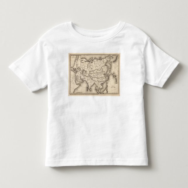 Camiseta Infantil Mapa de Ásia 2 (Frente)