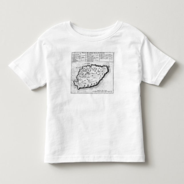 Camiseta Infantil Mapa de Barbados (Frente)
