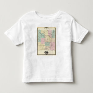 Camiseta Infantil Mapa de Barron County, estado de Wisconsin