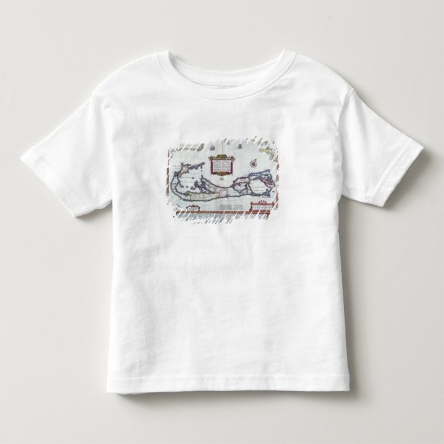 Camiseta Infantil Mapa de Bermuda (Frente)