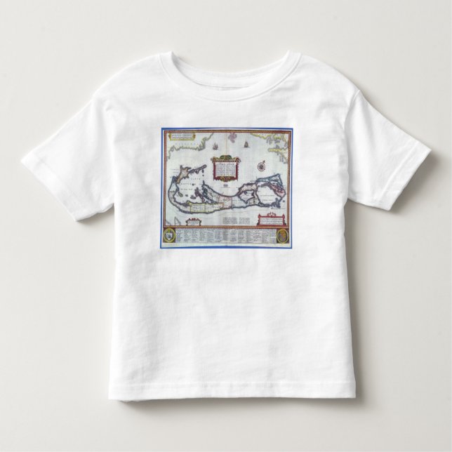 Camiseta Infantil Mapa de Bermuda (Frente)