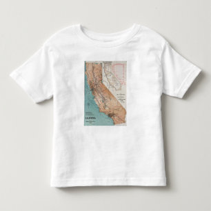 Camiseta Infantil Mapa de Califórnia 2