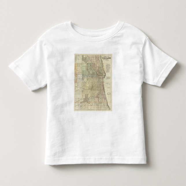 Camiseta Infantil Mapa de Chicago (Frente)