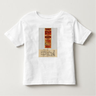 Camiseta Infantil Mapa de Chicago e de linhas Railway do noroeste