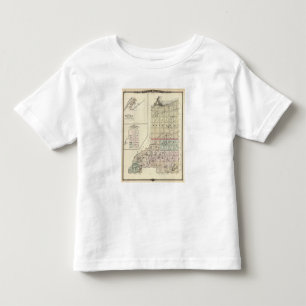 Camiseta Infantil Mapa de condados de Douglas e de Burnett