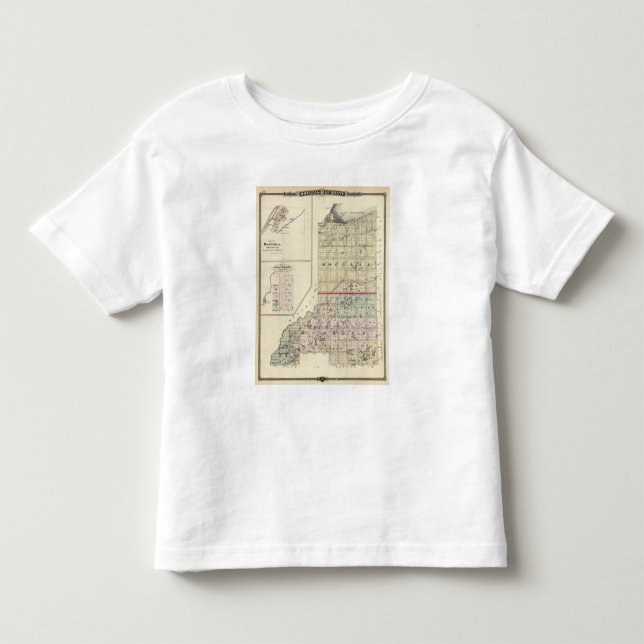 Camiseta Infantil Mapa de condados de Douglas e de Burnett (Frente)