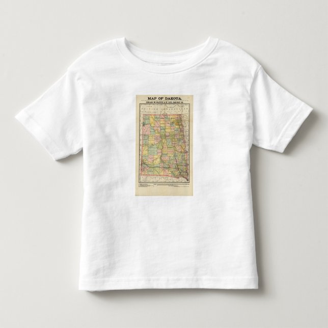 Camiseta Infantil Mapa de Dakota (Frente)
