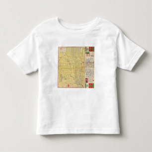 Camiseta Infantil Mapa de estradas N & S Dakota