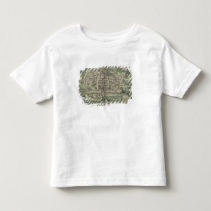 Camiseta Infantil Mapa de Exeter, de "Civitates Orbis Terrarum"