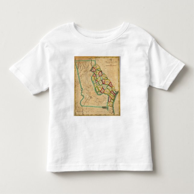 Camiseta Infantil Mapa de Geórgia (Frente)