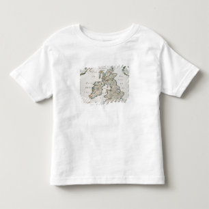 Camiseta Infantil Mapa de Grâ Bretanha e de Ireland, Paris publicad