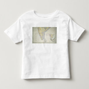Camiseta Infantil Mapa de India do sul britânico, 1872