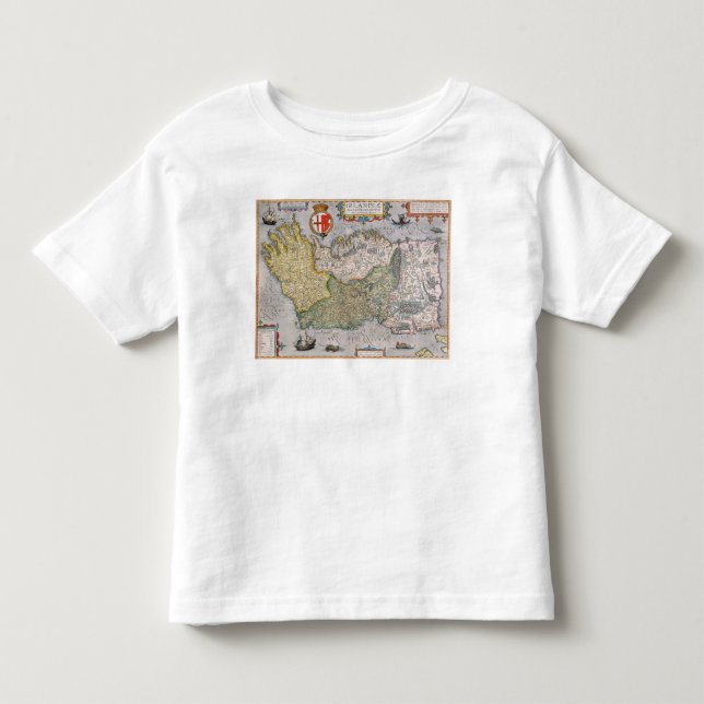 Camiseta Infantil Mapa de Ireland (Frente)