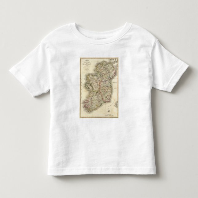 Camiseta Infantil Mapa de Ireland (Frente)