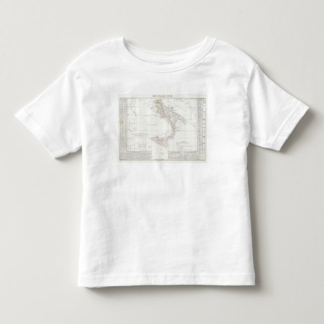 Camiseta Infantil Mapa de Italia (Frente)