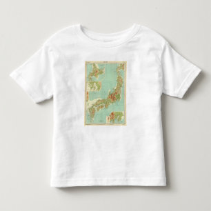 Camiseta Infantil Mapa de Japão com rotas de transporte