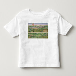 Camiseta Infantil Mapa de Lisboa, e Cascais, 'de Civitates Orbis