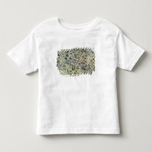 Camiseta Infantil Mapa de Paris durante 'os Grands Travaux